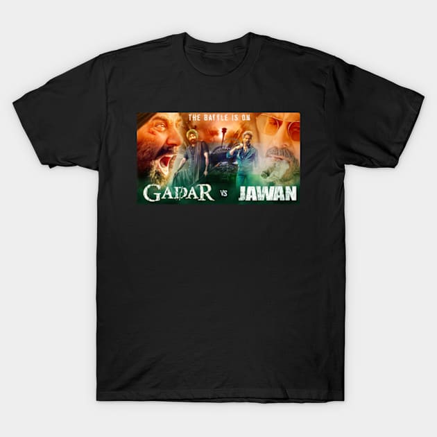 GADAR VS JAWAN T-Shirt by SAN ART STUDIO 